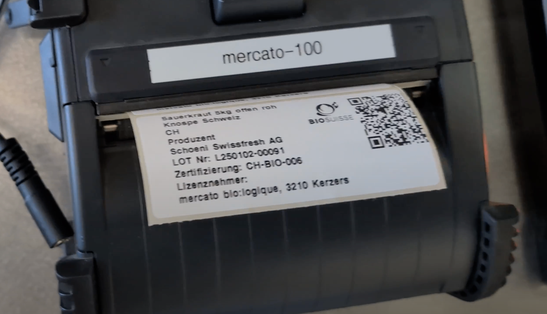 Etikettendrucker und QR-Code